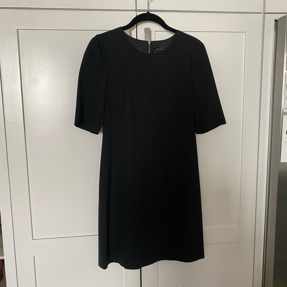 Theory Black Wool Dress sz 4